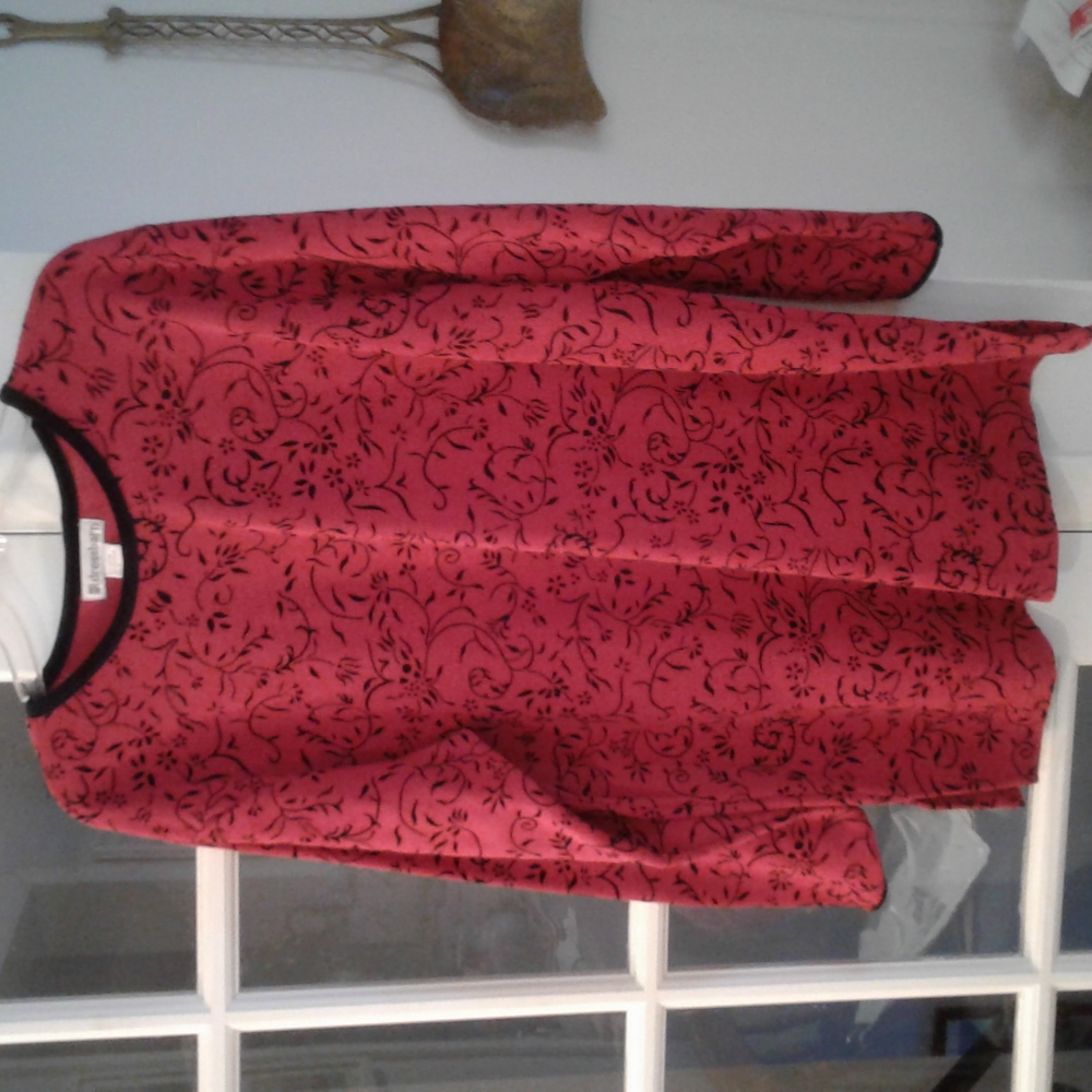 Dress Dressbarn Red and Black Tunic